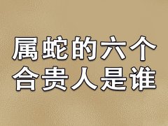 属蛇的六个合贵人是谁-属