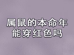 属鼠的本命年能穿红色吗