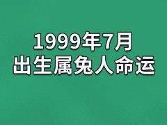 1999年7月出生属兔人命运(农历、爱情、事业运势解析)