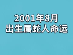 2001年8月出生属蛇人命运