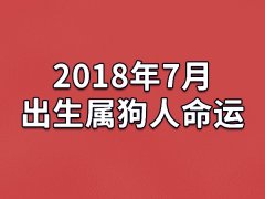 2018年7月出生属狗人命运