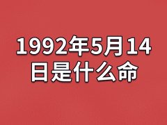 1992年5月14日是什么命：运势平稳(善于结交朋友)