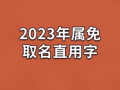 2023年属免取名直用字-属兔取名用哪些好