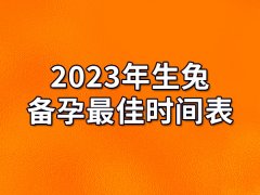 2023年生兔备孕最佳时间表-2023年兔年哪月适合备孕