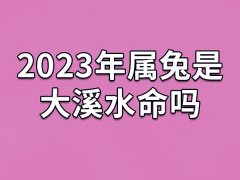 2023年属兔是大溪水命吗-2023生的人是大溪水命吗