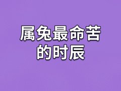 属兔最命苦的时辰：酉时/未时/辰时/午时