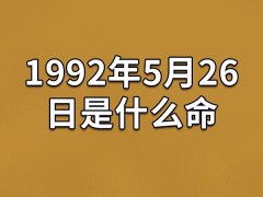 1992年5月26日是什么命：有野心和自信(锋芒过露)