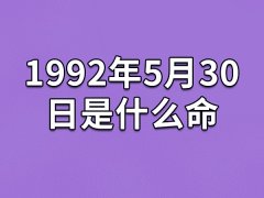 1992年5月30日是什么命：热