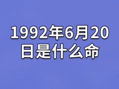 1992年6月20日出生的人是什