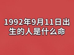 1992年9月11日出生的人是什么命：善解人意(会察言观色)