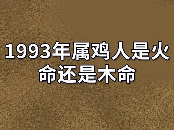 1993年属鸡人是火命还是木命