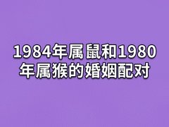 1984年属鼠和1980年属猴的婚