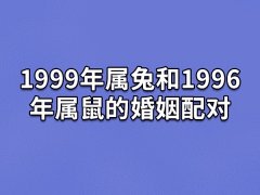 1999年属兔和1996年属鼠的婚姻配对：不适合婚配(隔阂较多)