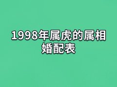 1998年属虎的属相婚配表