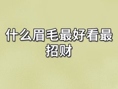 什么眉毛最好看最招财:北斗眉/剑眉/眉中带痣