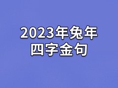 2023年兔年四字金句：吉庆有余/学业有成/十全十美