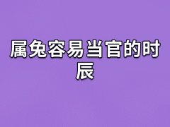 属兔容易当官的时辰：午时/未时/亥时/子时