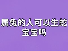 属兔的人可以生蛇宝宝吗：可以生(家庭和睦)