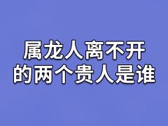 属龙人离不开的两个贵人