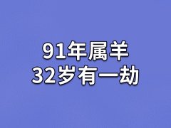 91年属羊32岁有一劫：事业