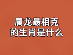 属龙最相克的生肖是什么