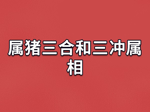 属猪三合和三冲属相:属虎/属羊/属兔(属蛇/属猪/属猴)