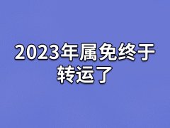 2023年属免终于转运了：事业突飞猛进(学业运旺盛)