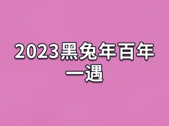 2023黑兔年百年一遇,202