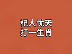 杞人忧天打一生肖：生肖