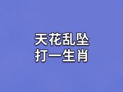 天花乱坠打一生肖：生肖