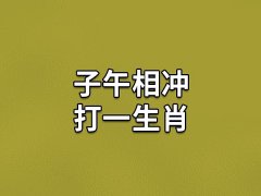 子午相冲打一生肖：生肖