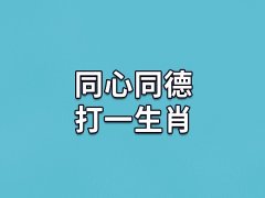 同心同德打一生肖:生肖狗