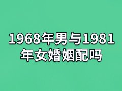 1968年男与1981年女婚姻配吗