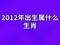 2012年出生属什么生肖：生