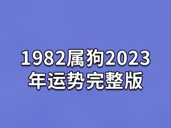 1982属狗2023年运势完整版