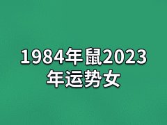 1984年鼠2023年运势女:运势不佳(人际关系差)