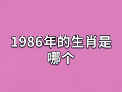 1986年的生肖是哪个:属相虎