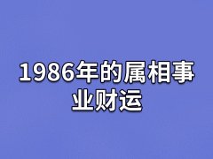 1986年的属相事业财运:收入