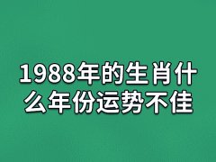 1988年的生肖什么年份运势