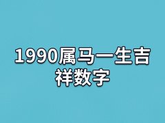 1990属马一生吉祥数字:数字