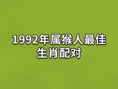 1992年属猴人最佳生肖配对