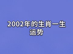 2002年的生肖一生运势:一生