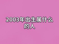 2003年的生肖是哪个:属相