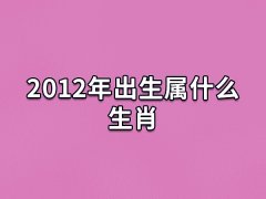 2012年出生属什么生肖:生肖