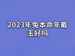 2023年兔本命年戴玉好吗:戴玉很好(能旺健康运)