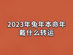 2023年兔年本命年戴什么