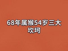 68年属猴54岁三大坎坷:工作