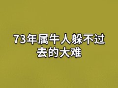 73年属牛人躲不过去的大难