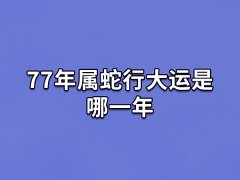 77年属蛇行大运是哪一年