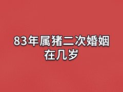 83年属猪二次婚姻在几岁